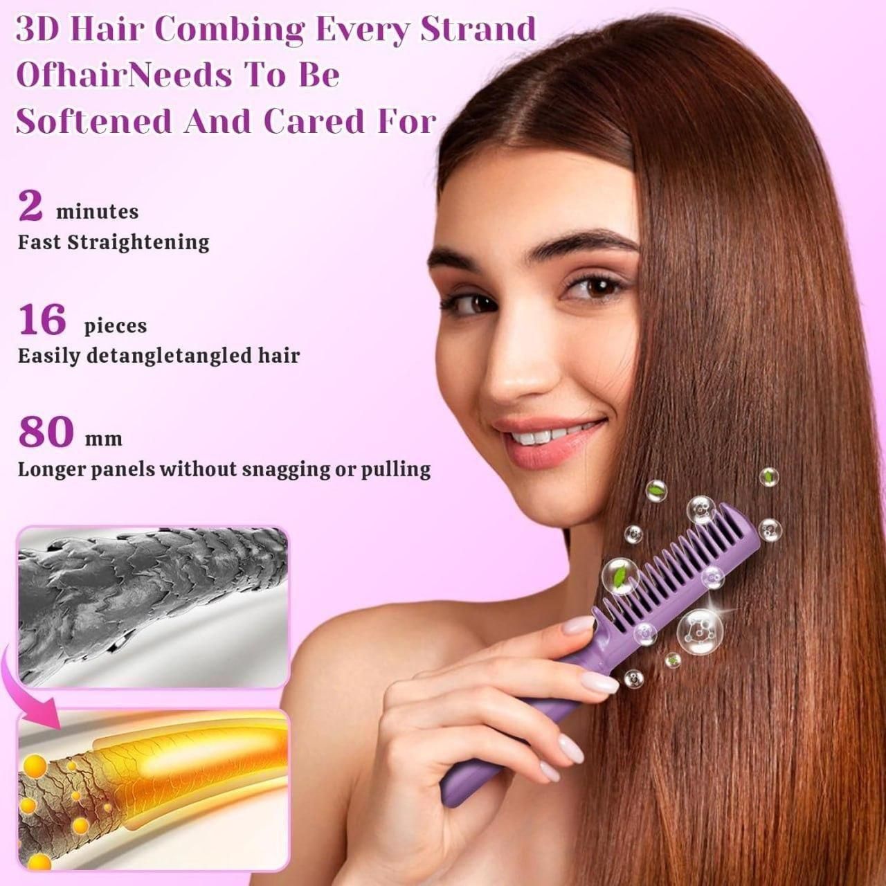 Portable Mini Hair Straightener - Rechargeable Mini Hair Straightener Hot Comb