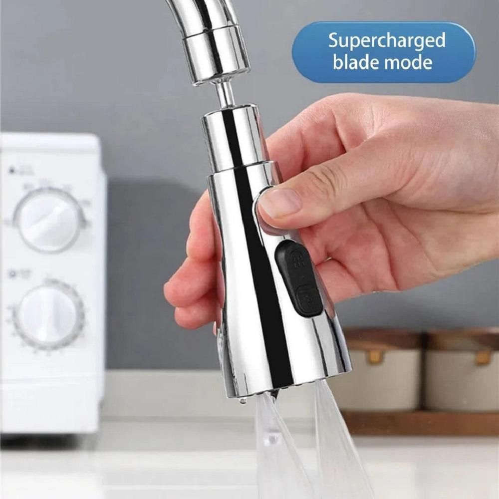 3-Mode Adjustable Kitchen Sink Sprayer – Rotatable Faucet Nozzle with Water Saver