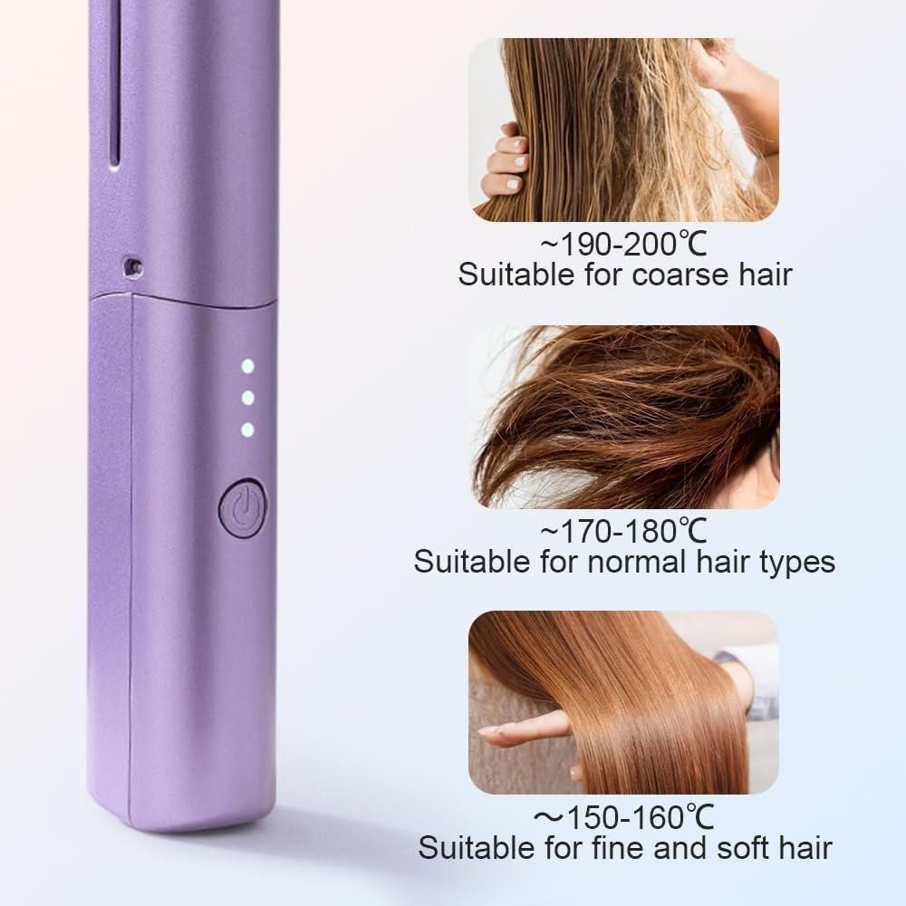 Portable Mini Hair Straightener - Rechargeable Mini Hair Straightener Hot Comb