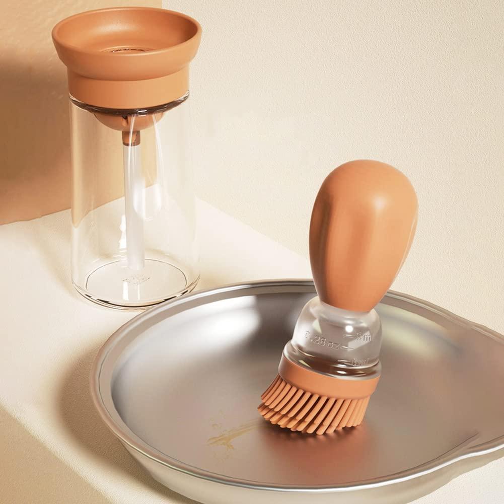 Oil Dispenser with Silicone Brush – 2-in-1 Kitchen Tool for Easy Cooking